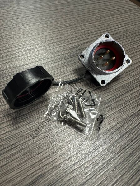 WEIPU WF24J4Z1 4 Pin IP67 Metal Kasa Panel Tipi Erkek Su Geçirmez Konnektör