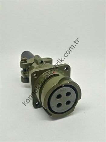 KUKDONG KDB00E 20-4S 4 Pin Metal Kasa Bayonet Karşıt Kablo Tipi Dişi Askeri Konnektör