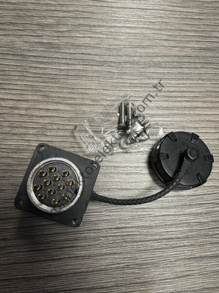 WEIPU WF24J12Z1 12 Pin IP67 Metal Kasa Panel Tipi Erkek Su Geçirmez Konnektör