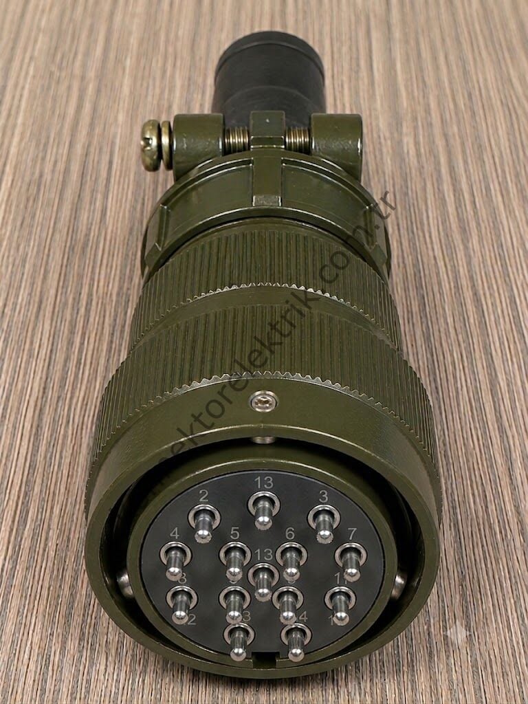 HZ CONNECTORS KDB06E 20-27P 14 Pin Metal Kasa  Bayonet Kablo Tipi Erkek Askeri Konnektör
