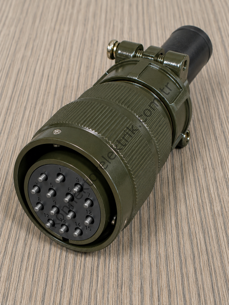 HZ CONNECTORS KDB06E 20-27P 14 Pin Metal Kasa  Bayonet Kablo Tipi Erkek Askeri Konnektör