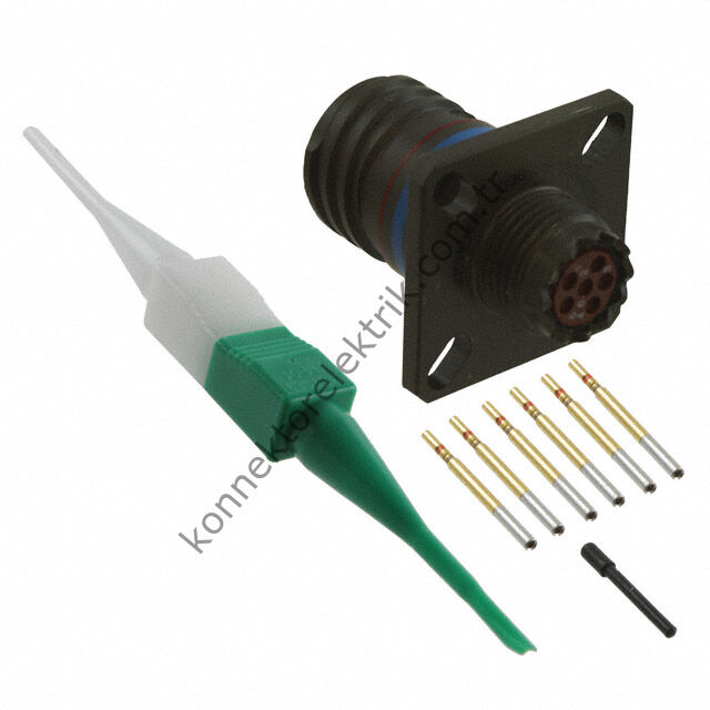 Q&S D38999/20WA35SN (MIL-DTL) 6 Pin Panel Tipi Dişi Askeri Konnektör