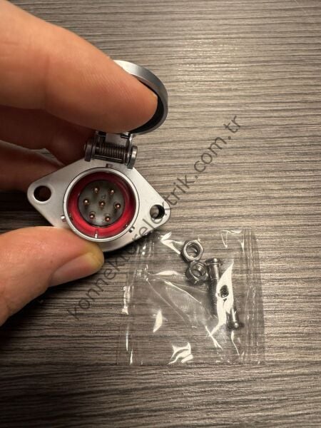WEIPU WP20J7Z1 7 Pin IP67 Metal Kasa Panel Tipi Erkek Su Geçirmez Konnektör