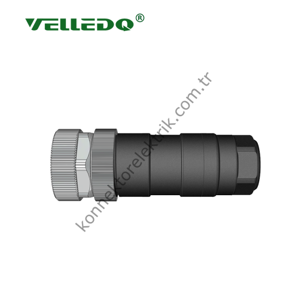 VELLEDQ M12 8 Pin Dişi Konnektör