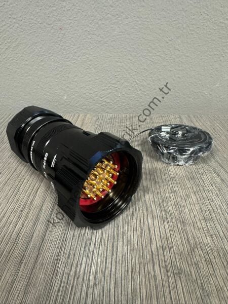WEIPU WL52J19TIIB 19 Pin IP67 Metal Kasa Kablo Tipi Erkek Su Geçirmez Konnektör