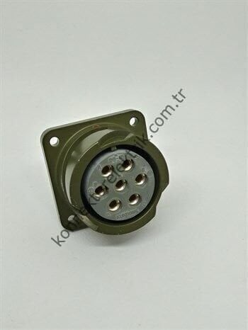 KUKDONG KDB02E 20-15S 7 Pin Metal Kasa Bayonet  Panel Tipi Dişi Askeri Konnektör