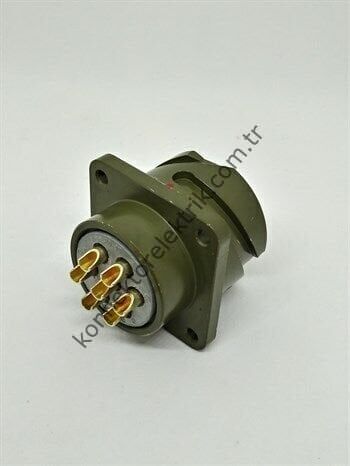 KUKDONG KDB02E 20-15S 7 Pin Metal Kasa Bayonet  Panel Tipi Dişi Askeri Konnektör