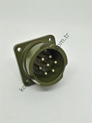 KUKDONG KDB02E 20-15P 7 Pin Metal Kasa  Bayonet Panel Tipi Erkek Askeri Konnektör
