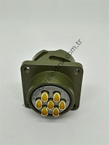 KUKDONG KDB02E 20-15P 7 Pin Metal Kasa  Bayonet Panel Tipi Erkek Askeri Konnektör