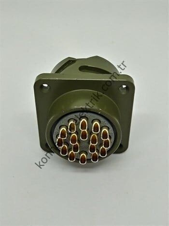 HZ CONNECTORS KDB02E 20-29S 17 Pin Metal Kasa Bayonet Panel Tipi Dişi Askeri Konnektör