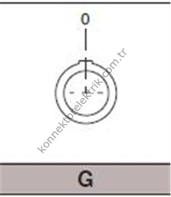 PKG.M0.2GL.LG 2 Pinli Panel Tipi Dişi Konnektör