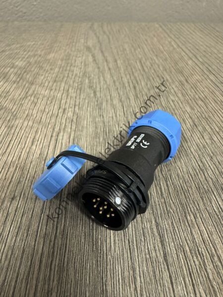 WEIPU SP1711/P10 10 Pin IP68 Plastik Kasa Karşıt Kablo Tipi Erkek Su Geçirmez Konnektör