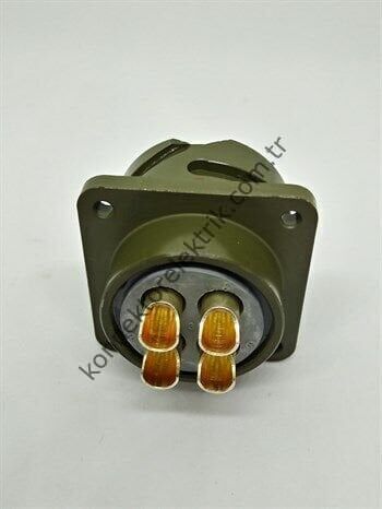 HZ CONNECTORS KDB02E 22-22S 4 Pin Metal Kasa Bayonet Panel Tipi Dişi Askeri Konnektör
