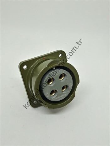 HZ CONNECTORS KDB02E 22-22S 4 Pin Metal Kasa Bayonet Panel Tipi Dişi Askeri Konnektör