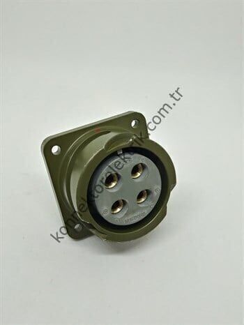 KUKDONG KDB02E 22-22S 4 Pin Metal Kasa Bayonet Panel Tipi Askeri Konnektör