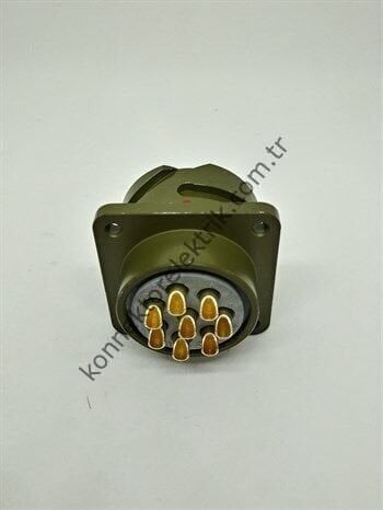 KUKDONG KDB02E 22-23S 8 Pin Metal Kasa Bayonet Panel Tipi Dişi Askeri Konnektör