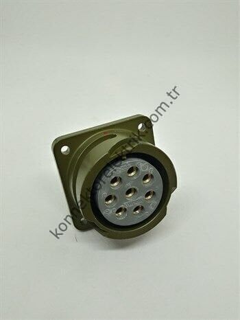 KUKDONG KDB02E 22-23S 8 Pin Metal Kasa Bayonet Panel Tipi Dişi Askeri Konnektör