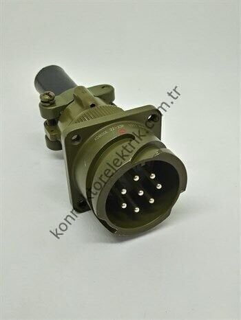 KUKDONG KDB00E 22-23P 8 Pin Metal Kasa Bayonet Karşıt Kablo Tipi Askeri Konnektör
