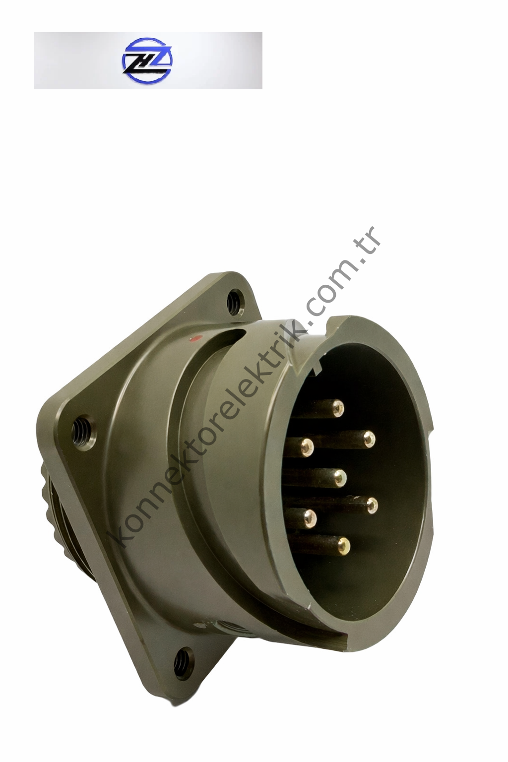 KUKDONG KDB02E 24-2PW 7 Pin Metal Kasa Bayonet Panel Tipi Erkek Askeri Konnektör