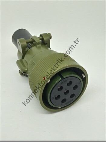 KUKDONG KDB06E 24-2S 7 Pin Metal Kasa Bayonet Kablo Tipi Dişi Askeri Konnektör