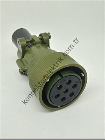 KUKDONG KDB06E 24-2S 7 Pin Metal Kasa Bayonet Kablo Tipi Dişi Askeri Konnektör