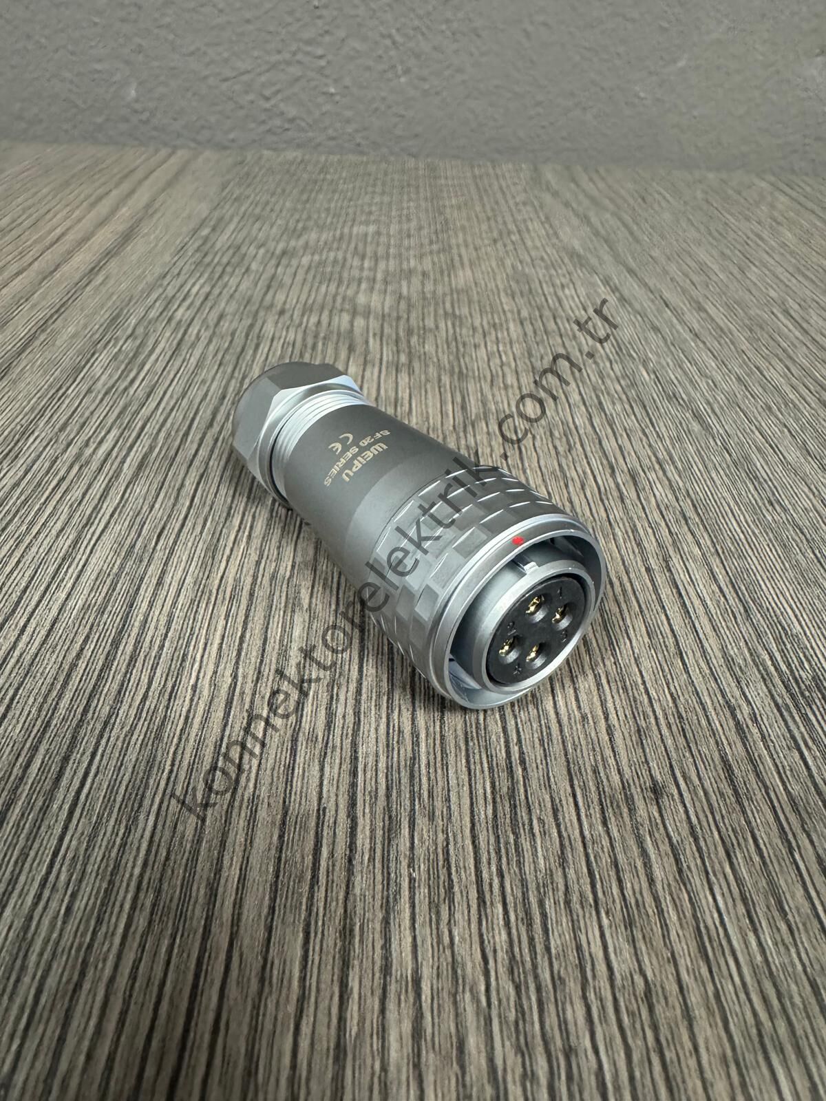 WEIPU SF2010/S4 4 Pin IP67 Metal Kasa Kablo Tipi Dişi Su Geçirmez Konnektör