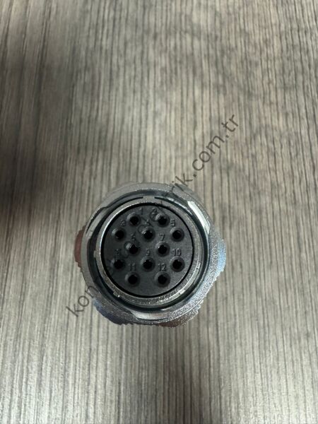 WEIPU WY24K12TE1 12 Pin IP67 Metal Kasa Bayonet Kablo Tipi Dişi Su Geçirmez Konnektör