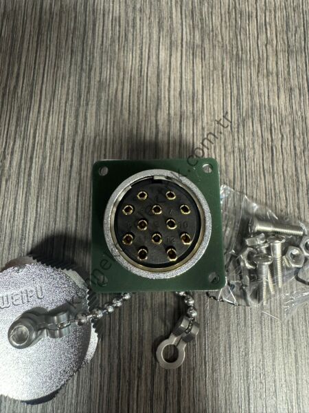 WEIPU WY24J12Z1 12 Pin IP67 Metal Kasa Bayonet Panel Tipi Erkek Su Geçirmez Konnektör