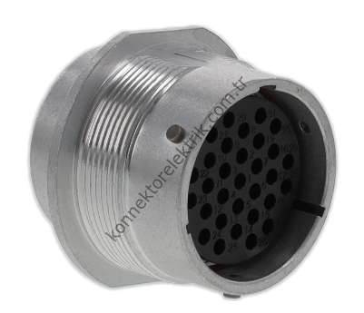 HD34-24-31SE 31 PİNLİ PANEL TİPİ DİŞİ KONNEKTÖR