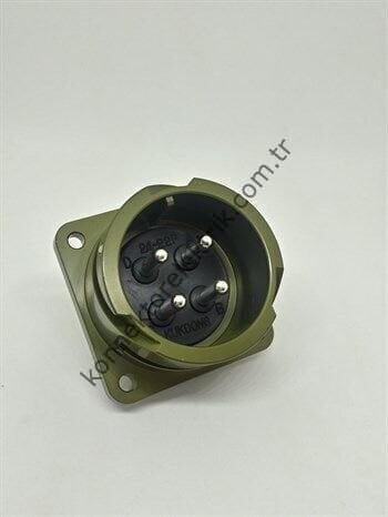 KUKDONG KDB02E 24-22P 4 Pin Metal Kasa Bayonet Panel Tipi Erkek Askeri Konnektör