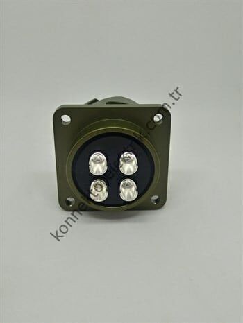 KUKDONG KDB02E 24-22P 4 Pin Metal Kasa Bayonet Panel Tipi Askeri Konnektör