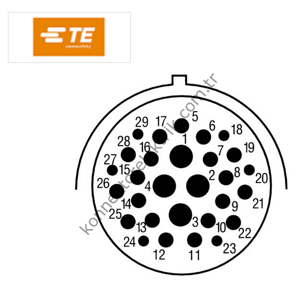 HD36-24-29SE 29(19+6+4) PİNLİ KABLO TİPİ DİŞİ KONNEKTÖR