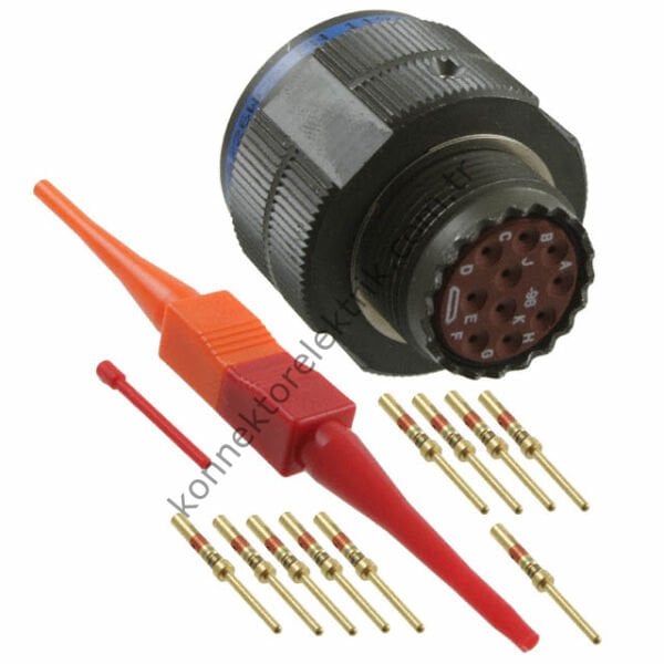 Q&S D38999/26WC98PN (MIL-DTL) 10 Pin Kablo Tipi Erkek Askeri Konnektör
