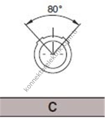 PKC.M0.7GL.LG 7 Pinli Panel Tipi Dişi Konnektör