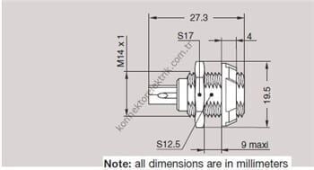 LEMO PKC.M0.7GL.LG 7 Pin Plastik Kasa Panel Tipi Dişi Medikal Konnektör