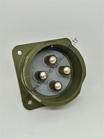 KUKDONG KDB02E 36-5P 4 Pin Metal Kasa Bayonet Panel Tipi Erkek Askeri Konnektör