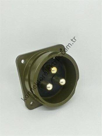 KUKDONG KDB02E 36-4P 3 Pin Metal Kasa Bayonet Panel Tipi Erkek Askeri Konnektör
