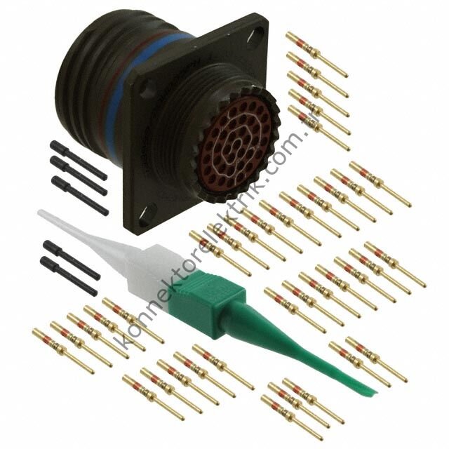 Q&S D38999/20WD35PN (MIL-DTL) 37 Pin Panel Tipi Erkek Askeri Konnektör