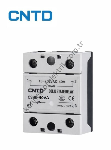 CNTD CSRE-40VA Ohm-AC 1Kutuplu SSR Giriş: 500 Kohm-1/4W Çıkış: 10-250V AC