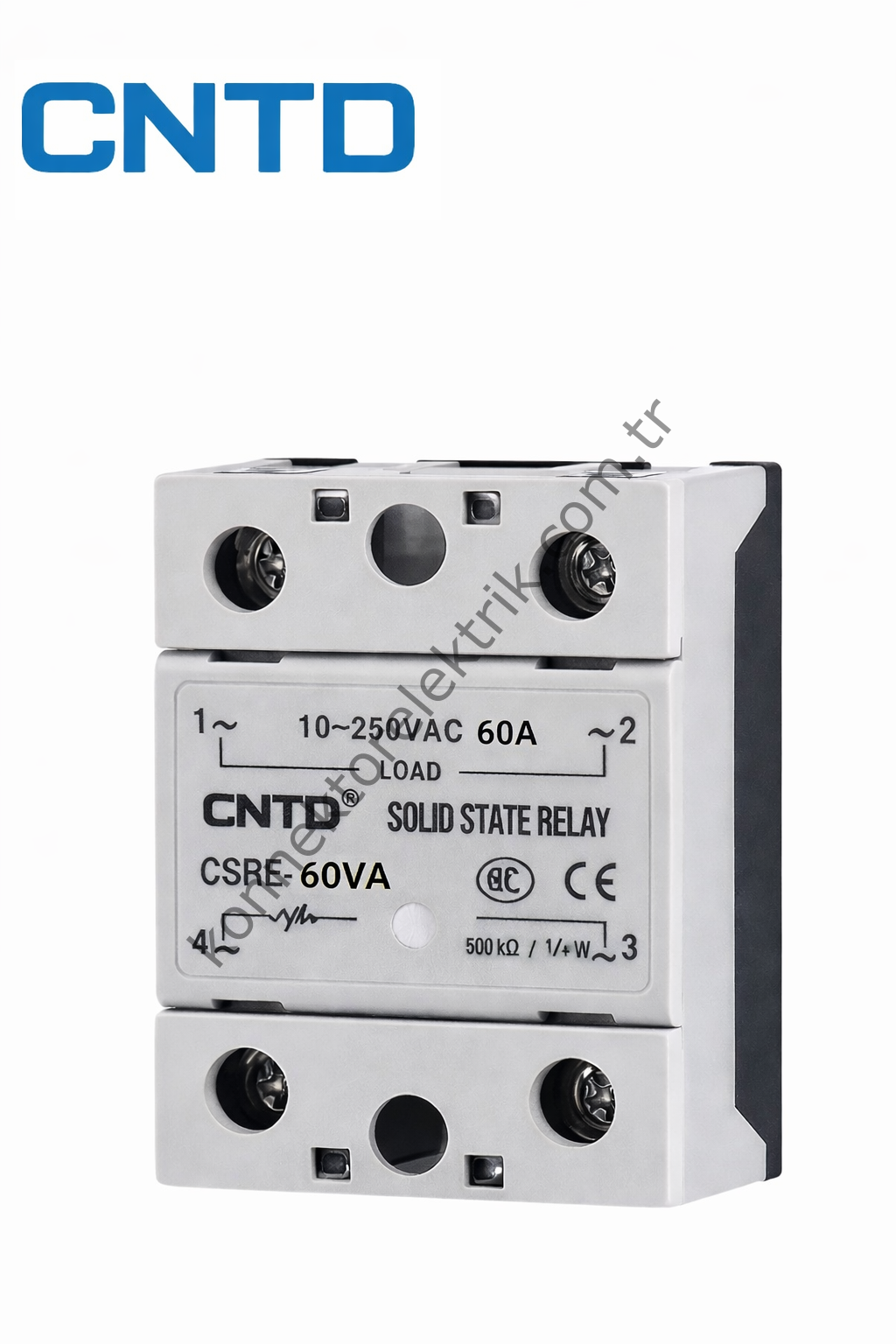 CNTD CSRE-60VA Ohm-AC 1Kutuplu SSR Giriş: 500 Kohm-1/4W Çıkış: 10-250V AC