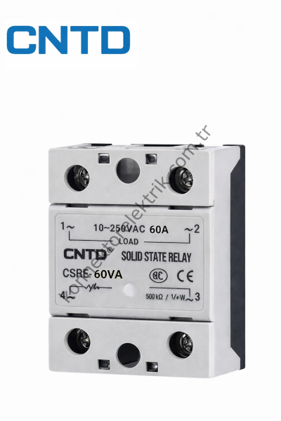 CNTD CSRE-60VA Ohm-AC 1Kutuplu SSR Giriş: 500 Kohm-1/4W Çıkış: 10-250V AC