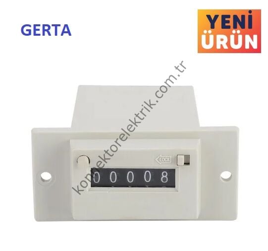GERTA CSK6-YKW-024DC 6 Hane Resetli Mekanik Sayıcı