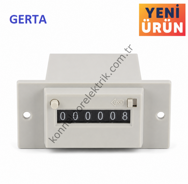 GERTA CSK6-YKW-220AC 6 Hane Resetli Mekanik Sayaç