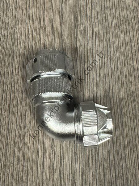 WEIPU WY32J19TU 19 Pin IP67 Metal Kasa 90° Açılı Kablo Tipi Erkek Su Geçirmez Konnektör