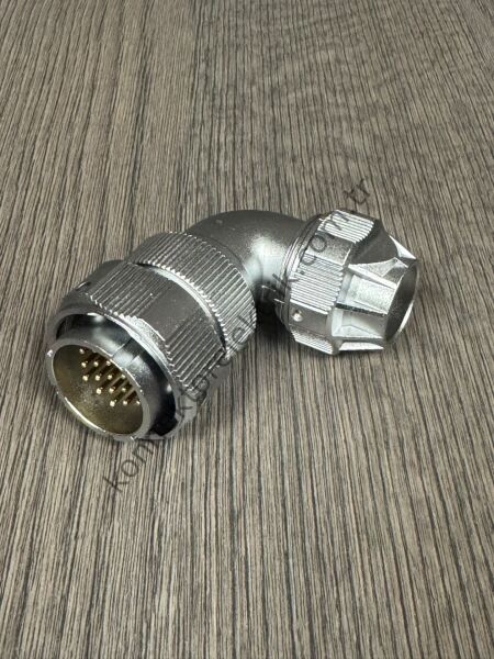 WEIPU WY32J19TU 19 Pin IP67 Metal Kasa 90° Açılı Kablo Tipi Erkek Su Geçirmez Konnektör
