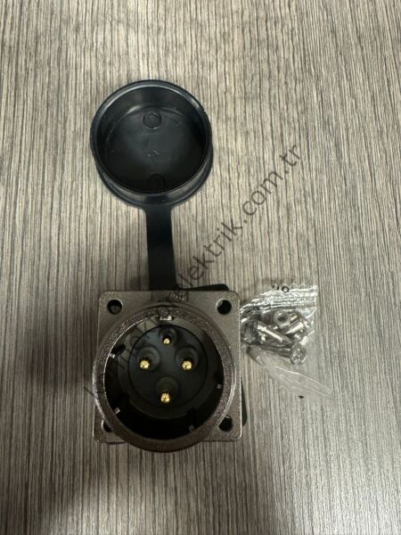 WEIPU WD28J4Z 4 Pin IP67 Metal Kasa Panel Tipi Erkek Su Geçirmez Konnektör