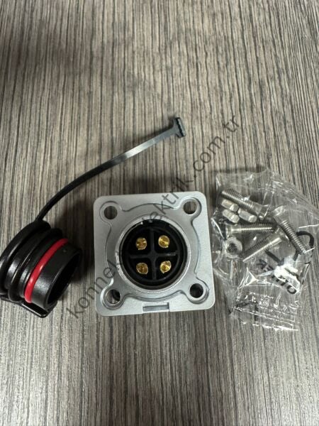 WEIPU WK16J4Z1 4 Pin IP68 Metal Kasa Panel Tipi Erkek Su Geçirmez Konnektör