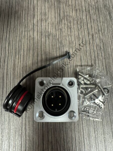 WEIPU WK16J4Z1 4 Pin IP68 Metal Kasa Panel Tipi Erkek Su Geçirmez Konnektör