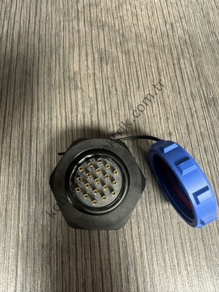 WEIPU SP2512/P19 19 Pin IP68 Plastik Kasa Panel Tipi Erkek Su Geçirmez Konnektör