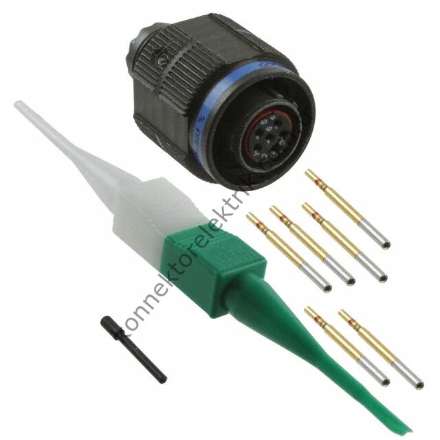 Q&S D38999/26WA35SN (MIL-DTL) 6 Pin Kablo Tipi Dişi Askeri Konnektör